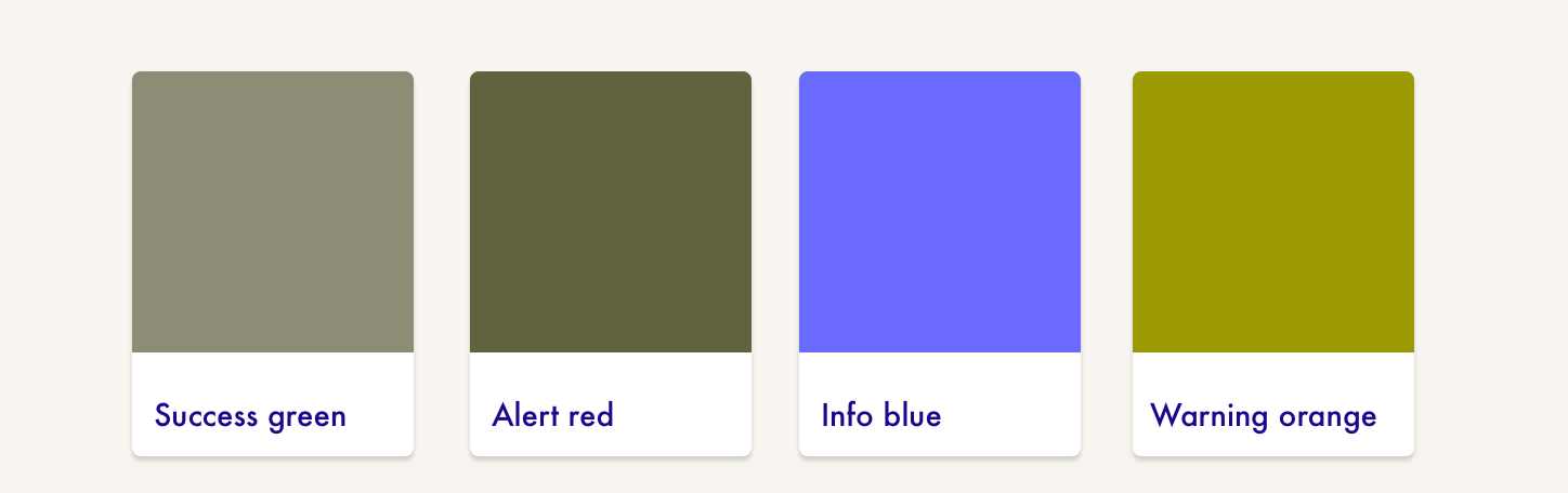 The functional colours through a deuteranopia filter