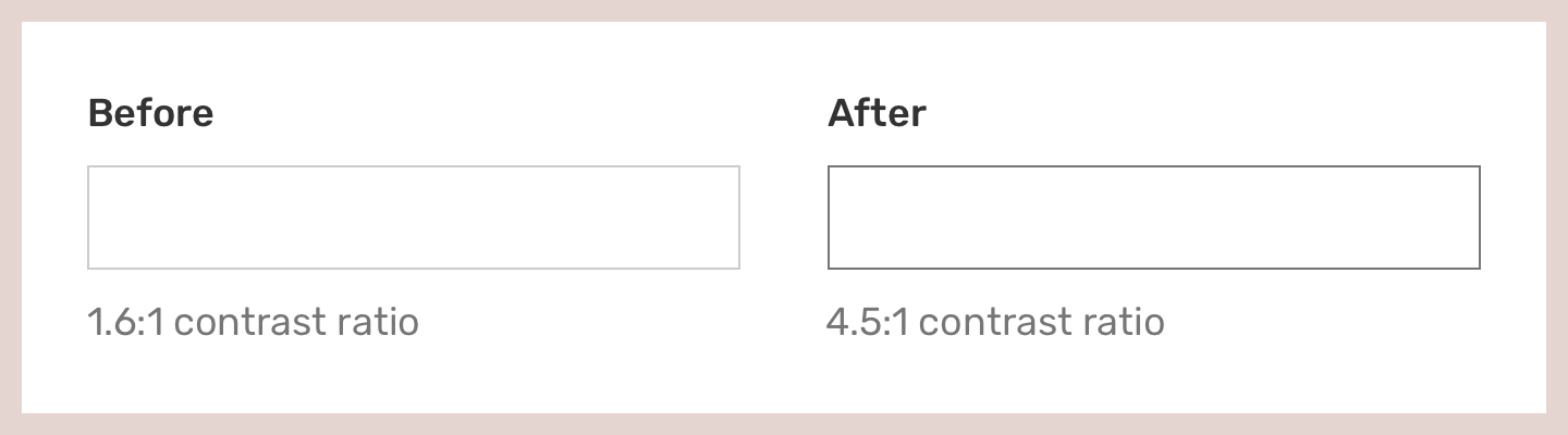 Form field in deuteranopia simulator